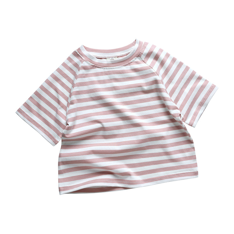 T-shirt bébé et enfant à rayures en coton