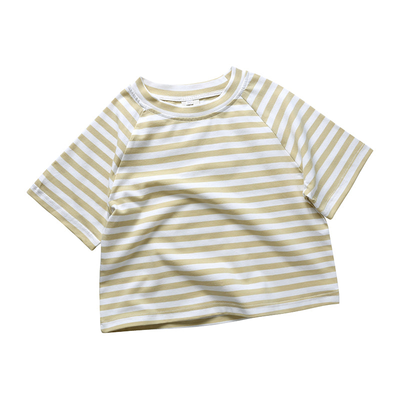 T-shirt bébé et enfant à rayures en coton