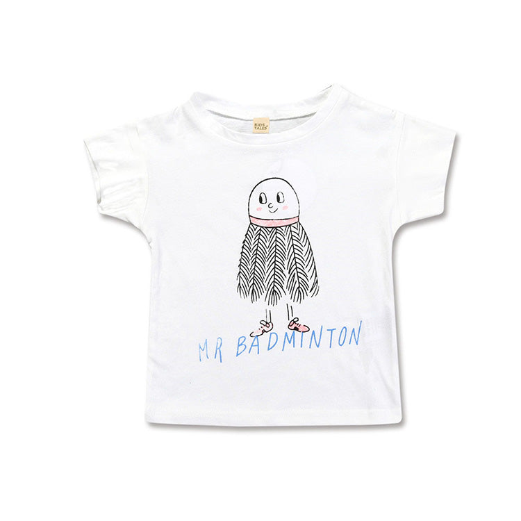 T-shirt bébé et enfant à manches courtes imprimé en coton