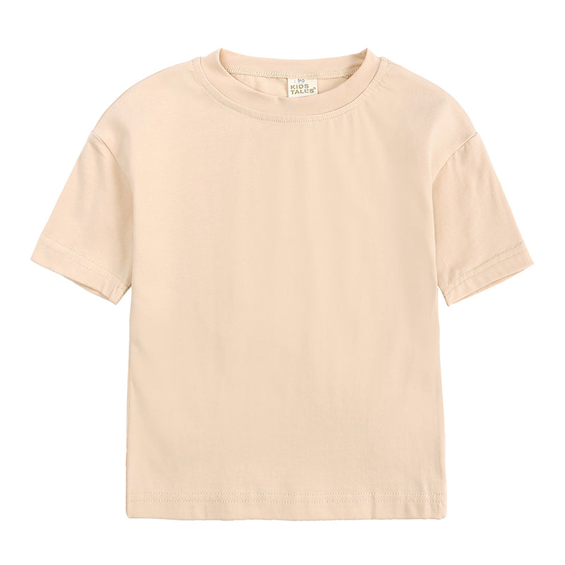T-shirt bébé et enfant à manches courtes en coton