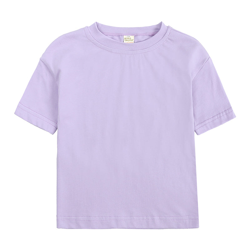T-shirt bébé et enfant à manches courtes en coton