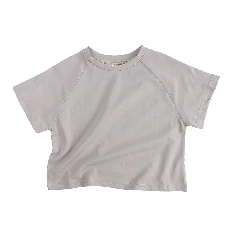 T-shirt bébé et enfant à manches courtes raglan en coton